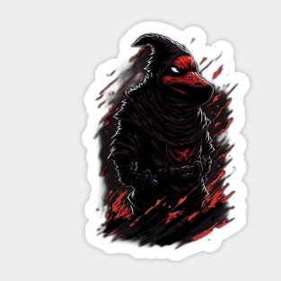 Evil Ninja Duck 002 Sticker